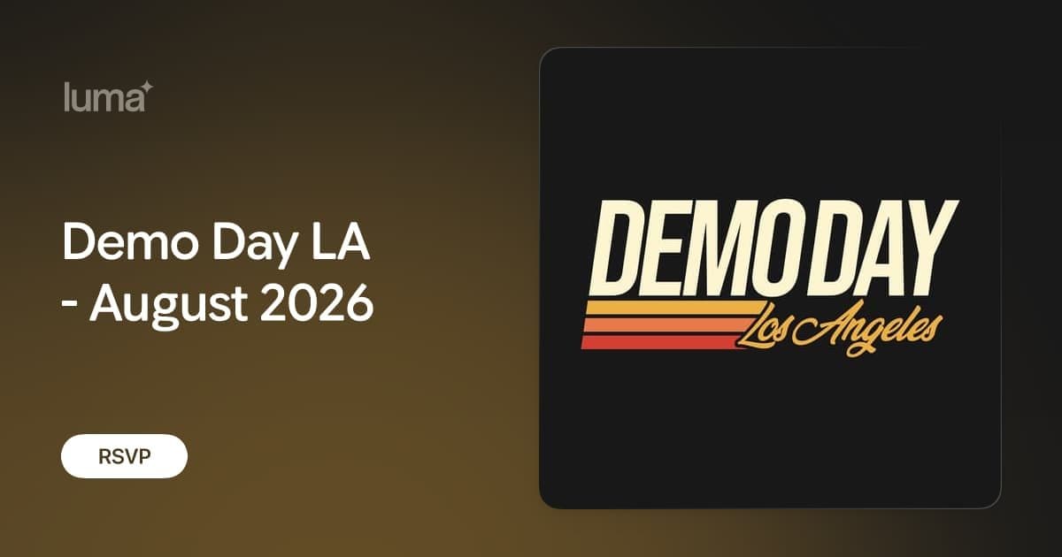 Demo Day LA August 2026 event artwork from Nerdstage on Luma