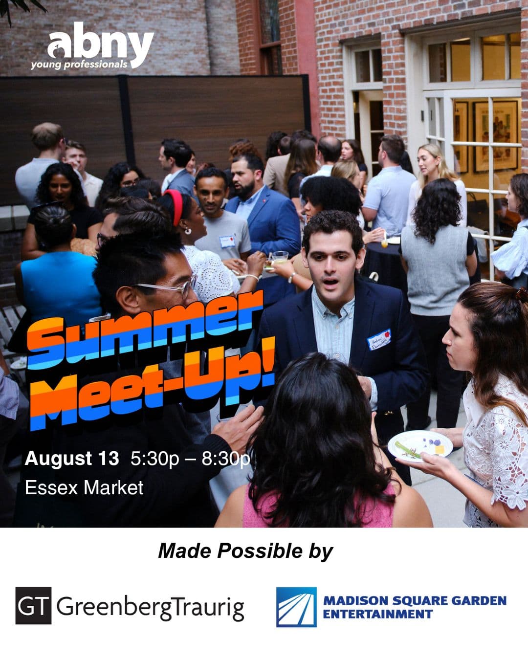 ABNY Young Professionals Summer Meet-Up August 13, 2026 event artwork