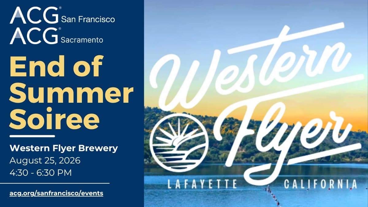 ACG San Francisco End of Summer Soiree event artwork for Western Flyer Brewing Lafayette