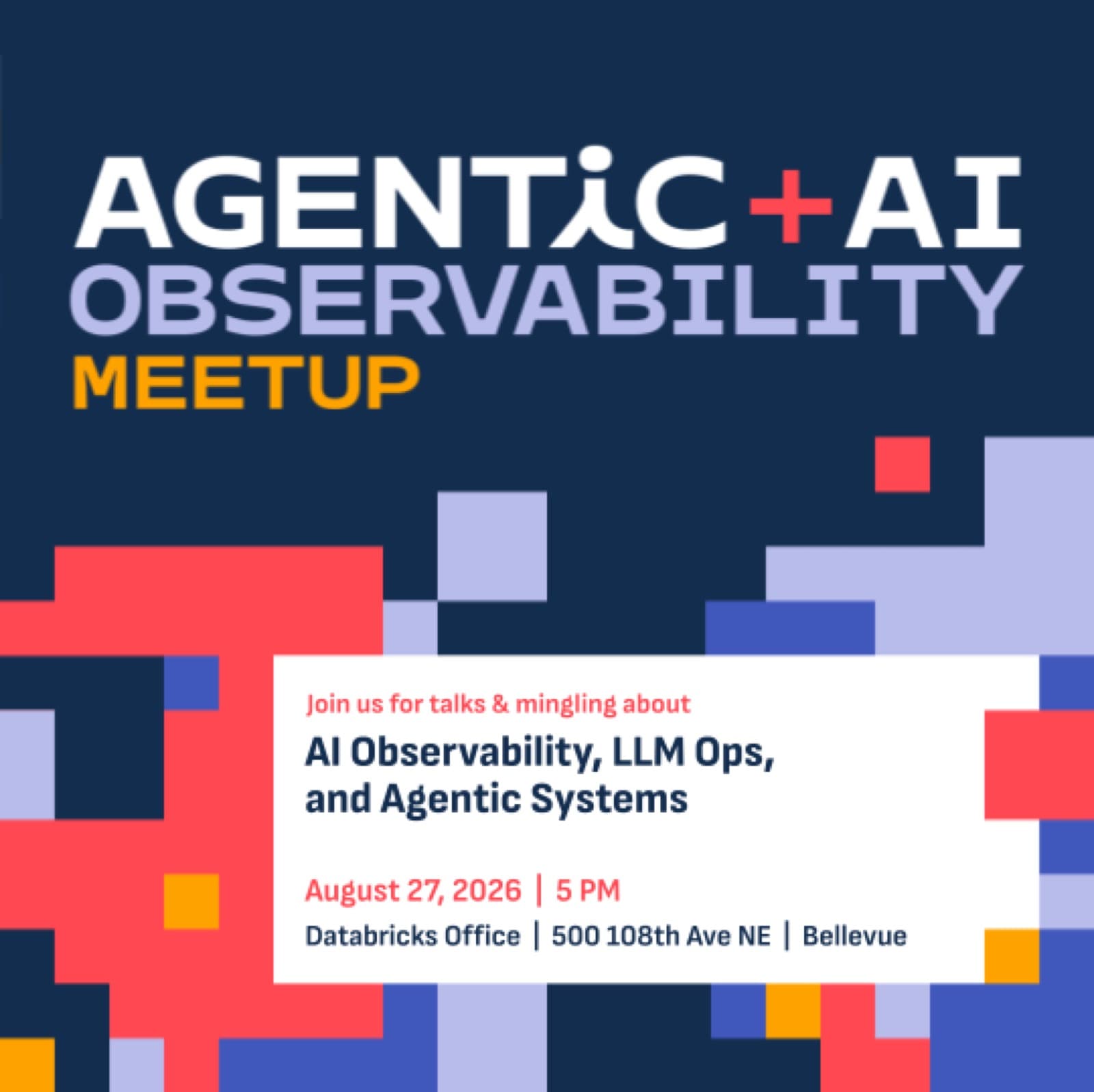 Agentic + AI Observability Meetup Bellevue event artwork
