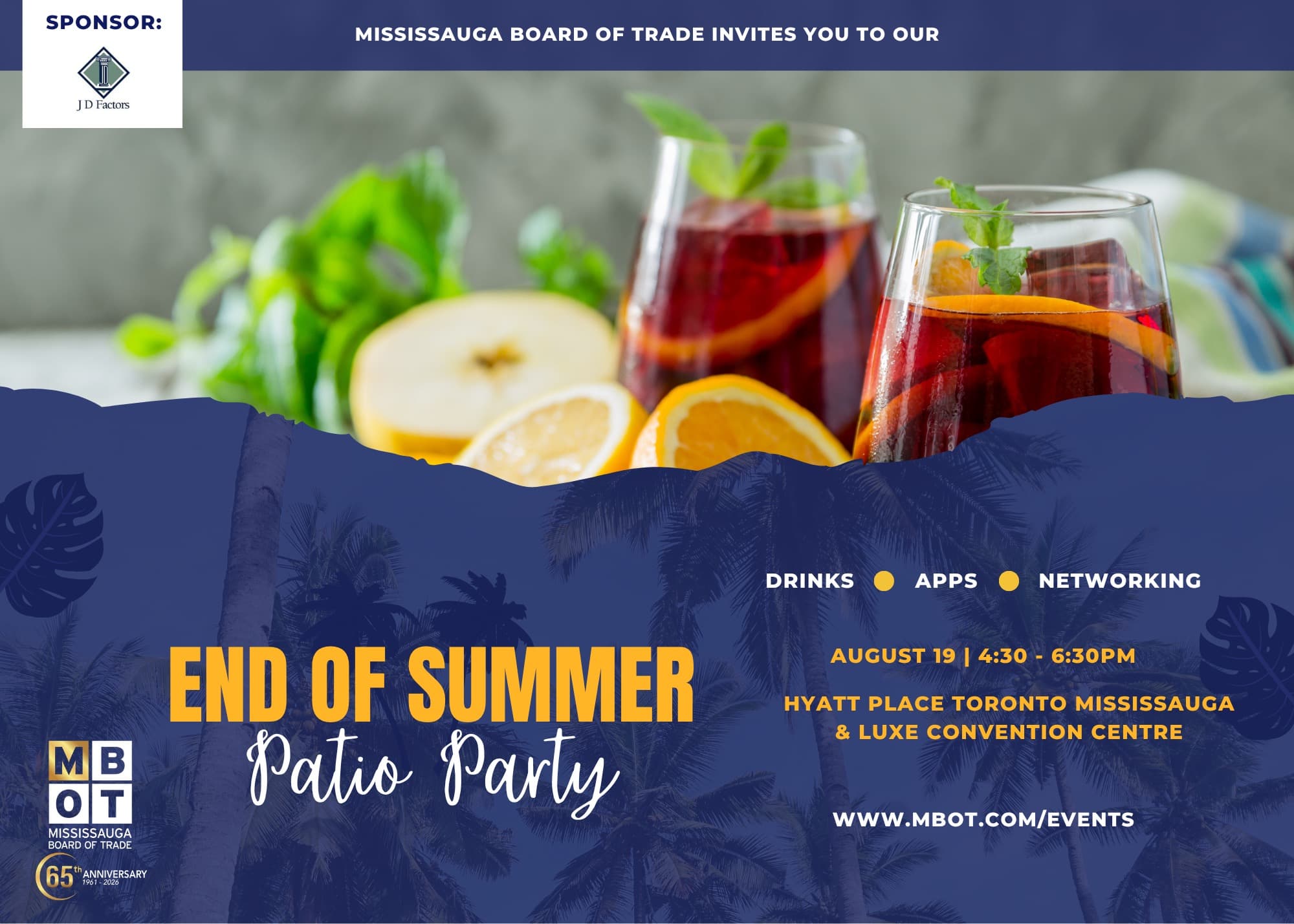 Mississauga Board of Trade Summer Patio Party 2026 promotional artwork