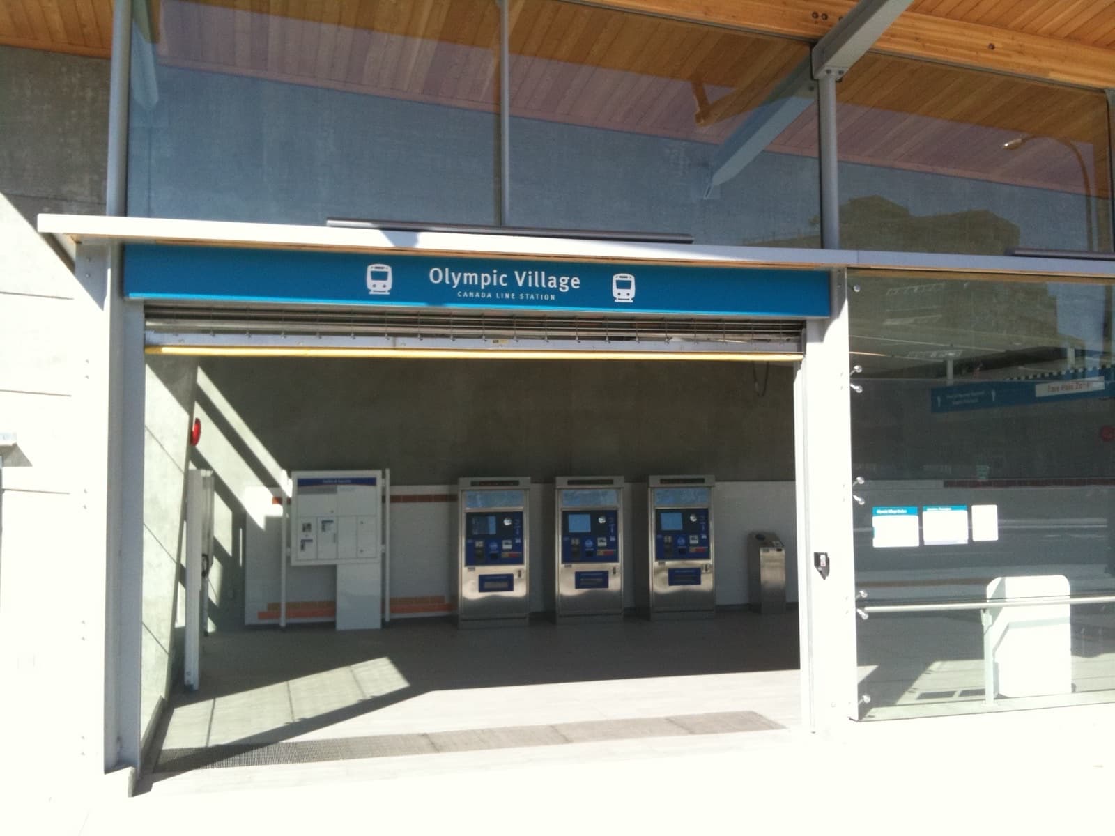 Olympic Village SkyTrain station near Citytv Vancouver on West 2nd Avenue