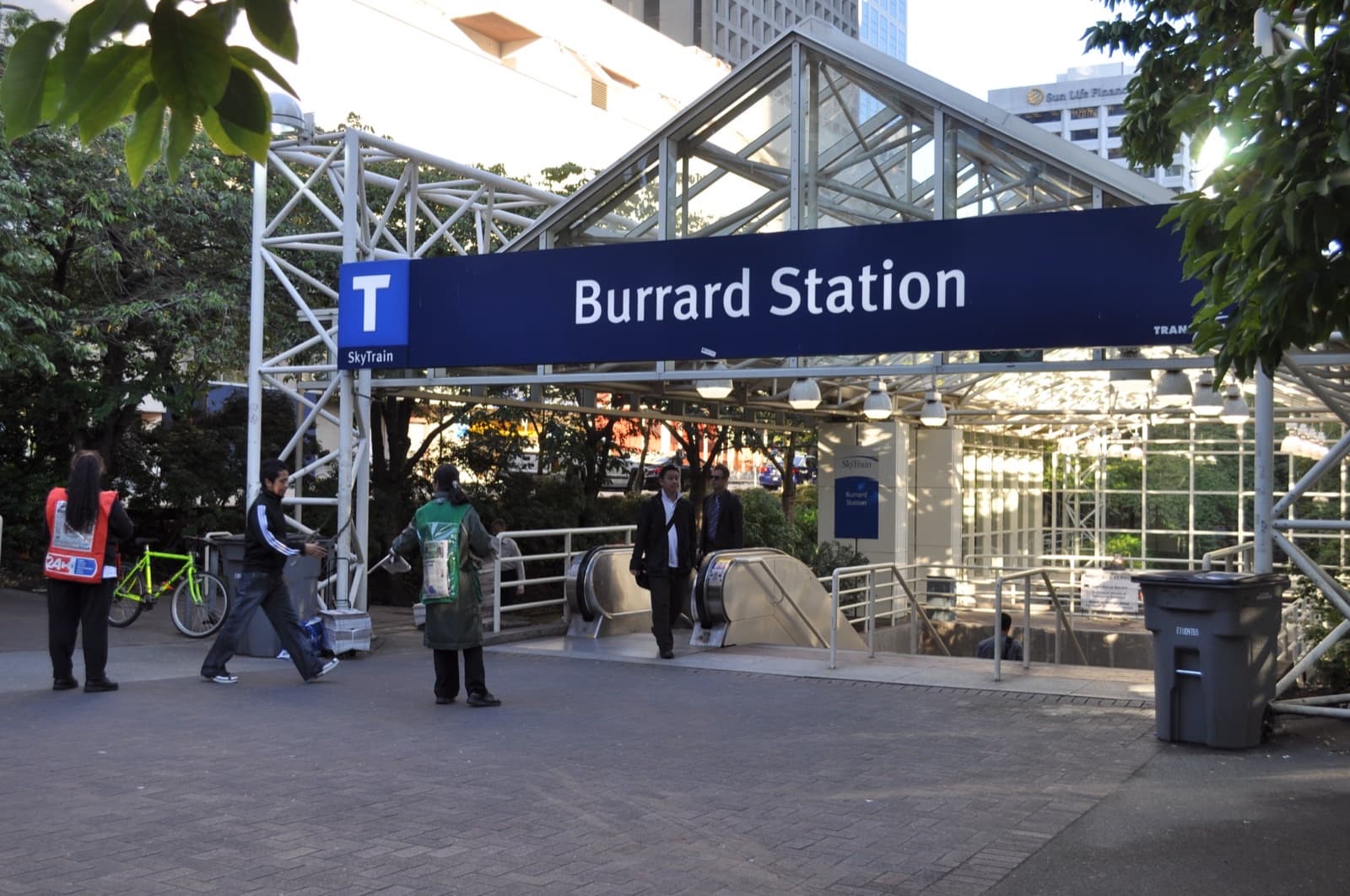 Burrard SkyTrain station entrance near Hyatt Regency Vancouver