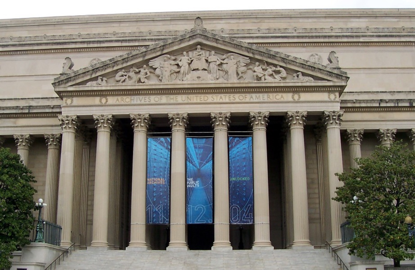 National Archives Building in Washington, D.C., which holds federal records