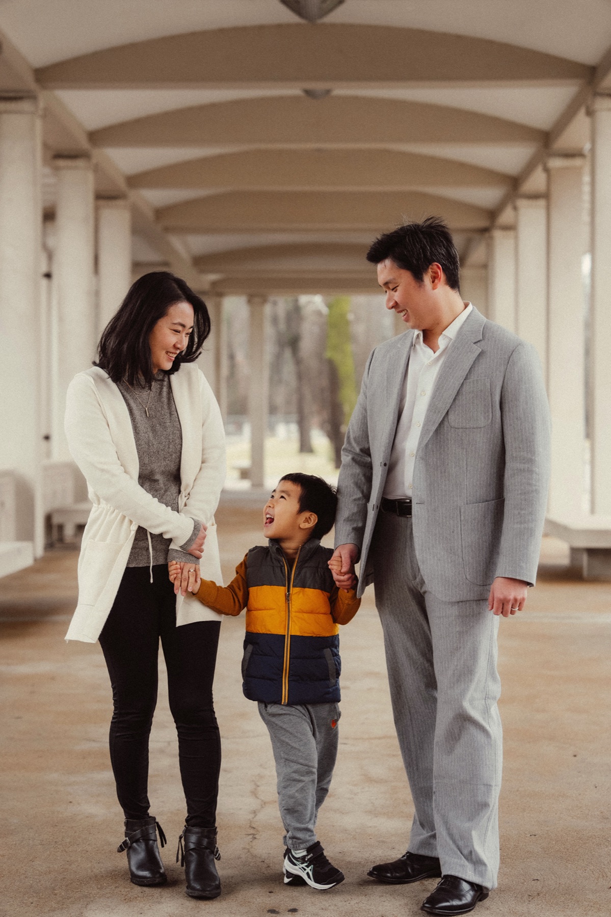 Jason Co with his wife and son