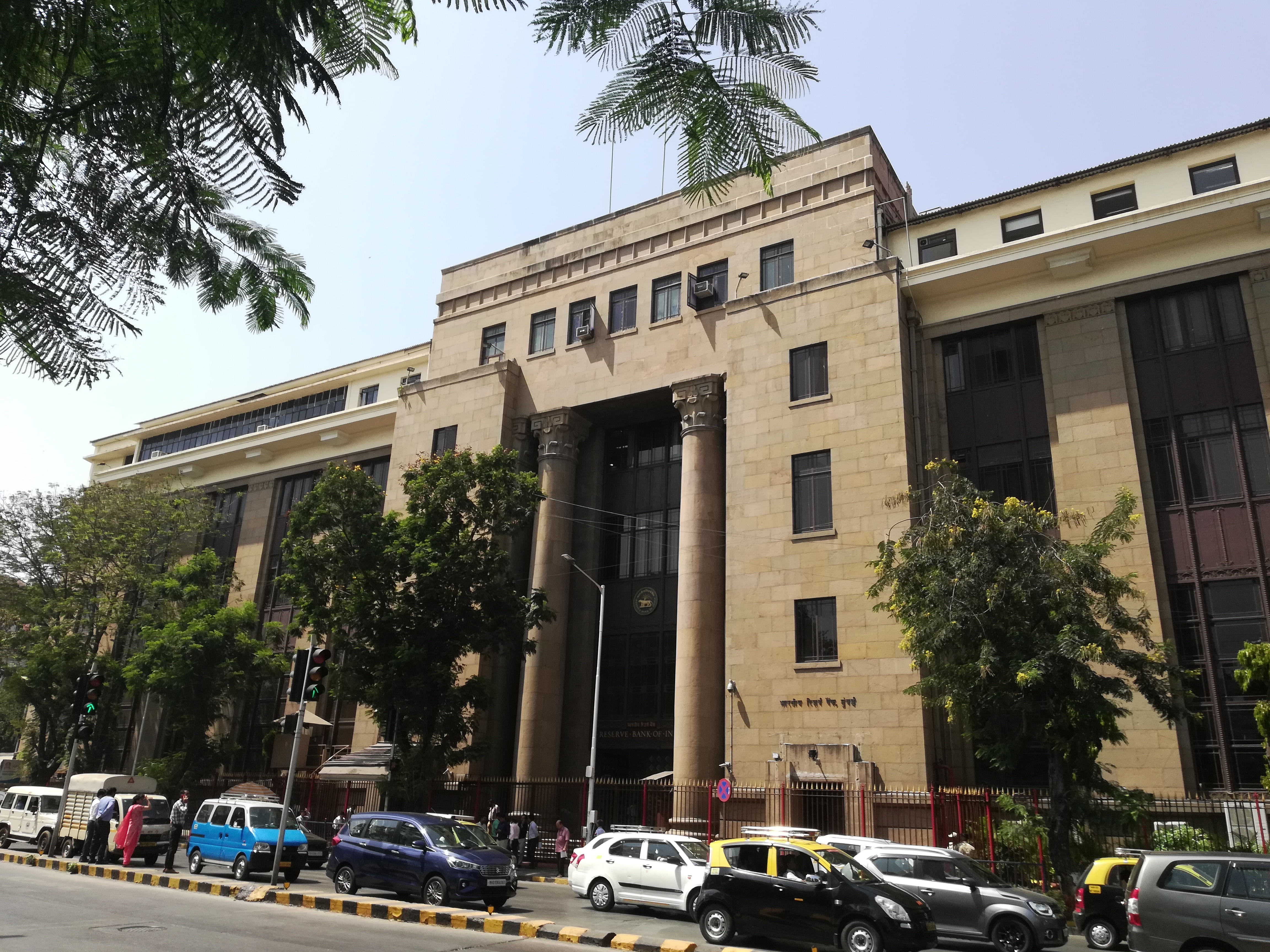 Reserve Bank of India building facade in Mumbai