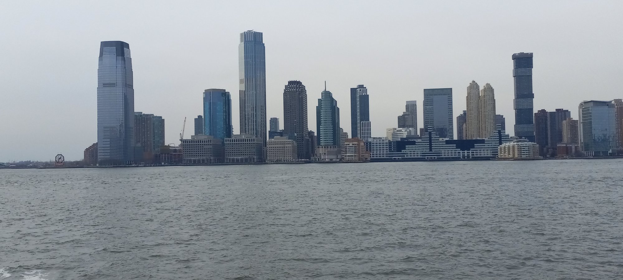 Jersey City skyline across the Hudson from Battery Park City