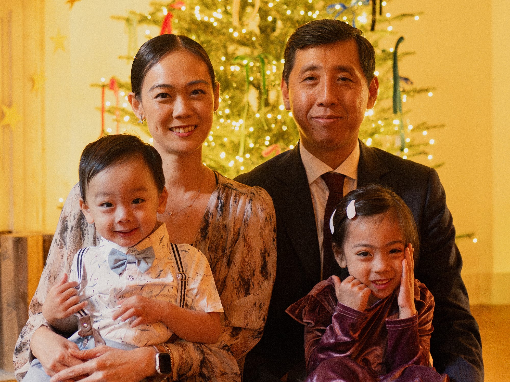 Michael and Elizabeth Chang with their two children