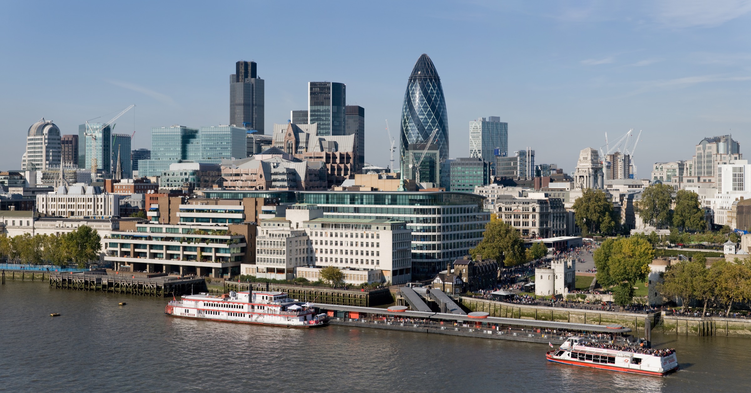 The City of London financial district viewed from London City Hall